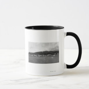 Mug Neah Bay, WA Vue avec bateaux de pêche Photographi