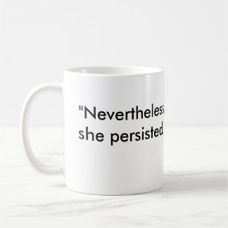 Mug "Néanmoins, elle a persisté" avec PinkHat Eagle