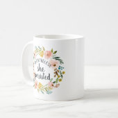 Mug Néanmoins, Elle A Persisté | Citation florale (Devant gauche)