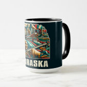 Mug Nebraska Bold Geometry City Skyline Art (Devant droit)