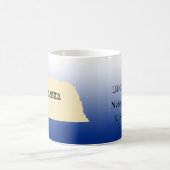 Mug - Nebraska State Map avec la ville (Centre)
