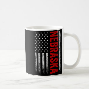 Mug Nebraska Vintage Us Drapeau Américain Rétro Pour L
