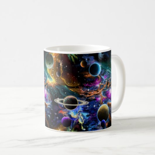 Mug Nebula spatiale et planètes (Devant droit)