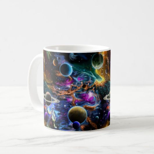 Mug Nebula spatiale et planètes (Devant gauche)