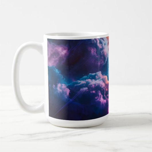 Mug Nébuleuse d'espace abstrait - Cosmique coloré (Gauche)