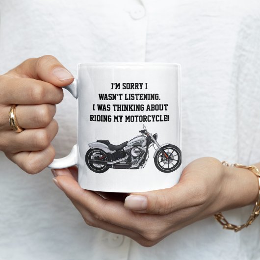 Mug N'écoutait pas équitation moto Drôle Citation Homm
