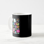 Mug Née pour bavarder forcée de noter humour d'infirmi (Devant gauche)