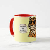 Mug Née Pour Être Intrépide | Café Inspirant (Devant gauche)