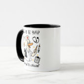 Mug Née pour japper, forcée de remplir des formulaires (Devant gauche)