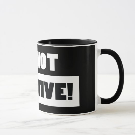 Mug Négatif (noir) (Droite)