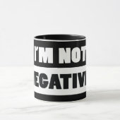 Mug Négatif (noir) (Centre)