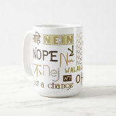Mug Négatif pas un monde de chance Langues (Devant gauche)