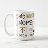 Mug Négatif pas un monde de chance Langues (Gauche)