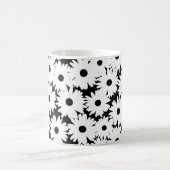 Mug Négative Space Daisées blanc sur noir (Centre)