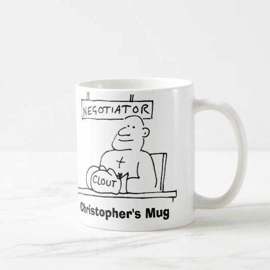 Mug Négociateur a Gant de Boxe avec Influence. Ajouter (Droite)