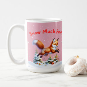 Mug Neige Beaucoup Amusant ! Sauts de renard dans la n