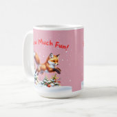 Mug Neige Beaucoup Amusant ! Sauts de renard dans la n (Devant gauche)