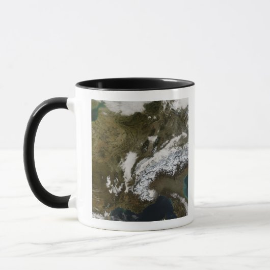 Mug Neige, brouillard et nuages bas en Europe occident (Gauche)