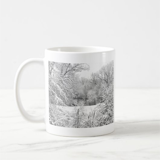 Mug Neige D'Hiver À Huron River (Gauche)