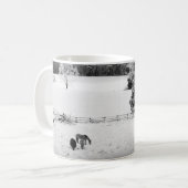 Mug Neige fraîche tombée au ranch du cheval (Devant gauche)