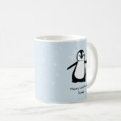 Mug Neige personnalisée de Noël de pingouin (Devant droit)