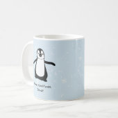 Mug Neige personnalisée de Noël de pingouin (Devant gauche)