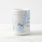 Mug Neige Rustique Forêt rêve White Noël Famille (Centre)