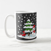 Mug Neige sur Cardinal, Snowman et Pine Tree | Ajouter (Gauche)