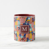 Mug Neighborhood Block City Houses Pattern (Centre)