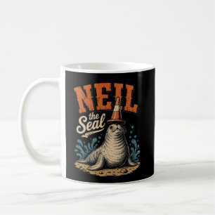 Mug Neil le phoque Cône de circulation drôle Vintage M