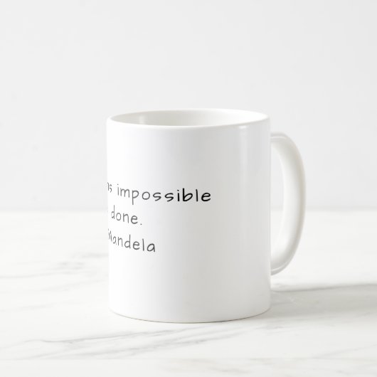 Mug Nelson Mandela - Impossible (Devant droit)