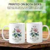 Mug Nénuphar Fleur de Naissance de Juillet Personnalis