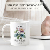 Mug Nénuphar Fleur de Naissance de Juillet Personnalis