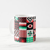 Mug NÉO GEO. Conception graphique du motif de géométri (Devant gauche)