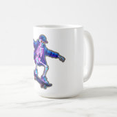 Mug Neon 3D Skeleton Skateboarding – Funny Streetwear  (Devant droit)