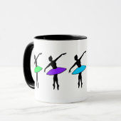 Mug Neon Ballerinas Ballet Pointe Enseignant de danse  (Devant gauche)