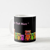 Mug Neon Bear Art numérique de famille (Devant gauche)