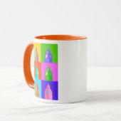 Mug Néon Big Ben d'art de bruit (Devant gauche)