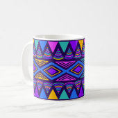 Mug Neon Blue : Tribal Navajo Motif (Devant gauche)