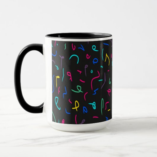 Mug Neon Bright Marques sur Noir (Gauche)