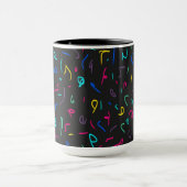 Mug Neon Bright Marques sur Noir (Centre)