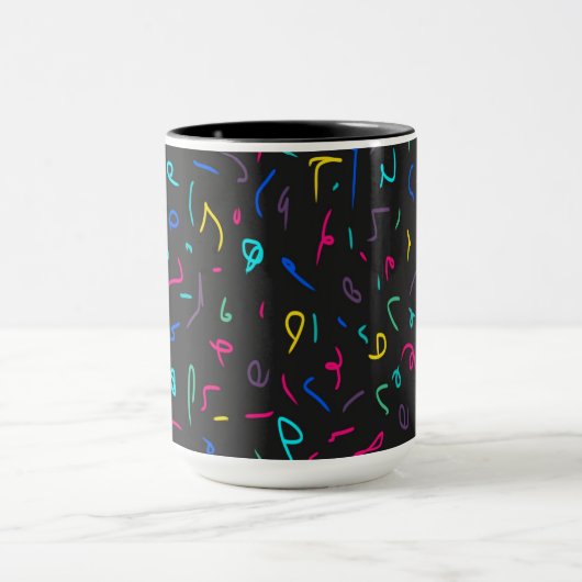 Mug Neon Bright Marques sur Noir (Centre)