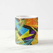 Mug Neon chaotique : Motif de graffiti Abstrait. (Centre)