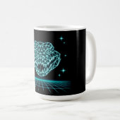 Mug Néon Crocodile Synthwave - Roi Rétro des Marais (Devant droit)