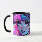 Mug Neon Cyberpunk Tech Witch - Futuristic Art Design (Gauche)
