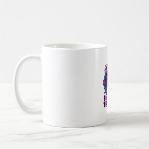 Mug Néon de chat d'aérobic des années 80 - Conception