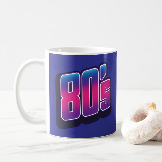 Mug Neon des années 80 (Avec donut)