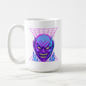 Mug Neon Devil Synthwave Démon Tête Rétro Horreur (Gauche)