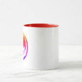 Mug Neon Dragon blanc combo rouge (Centre)