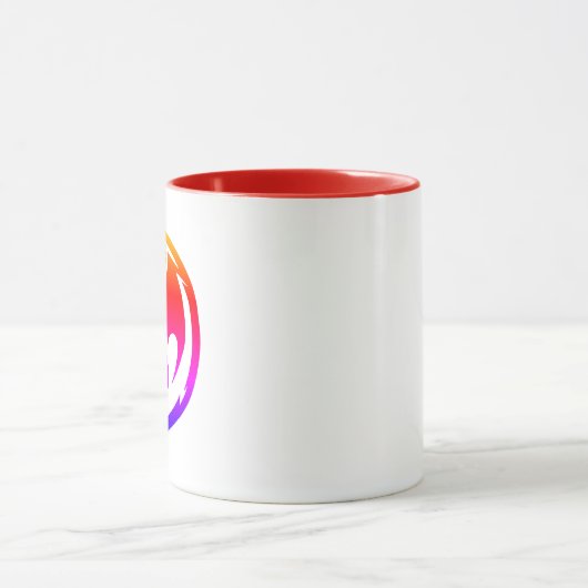 Mug Neon Dragon blanc combo rouge (Centre)